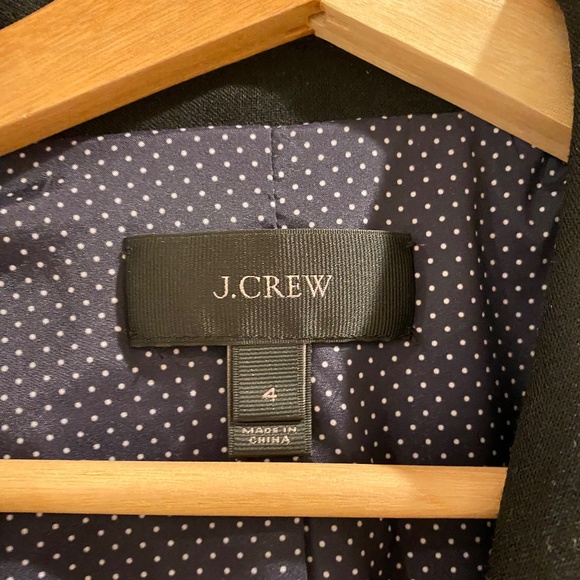 NEW NEVER WORN J CREW PARKE BLAZER WOOL BLEND BLACK G7726 SP18 SIZE 4 - Picture 3 of 4